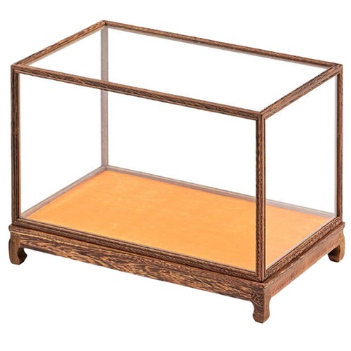 Clear wooden figurine display - clear,