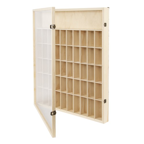 Grids wooden display case - 51,